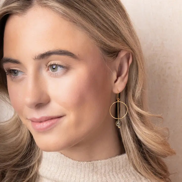 Refined Glass Drop Earrings