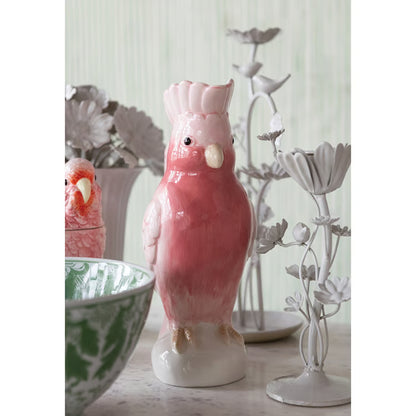 6-3/4"L x 11-3/4"H Ceramic Cockatoo Pitcher