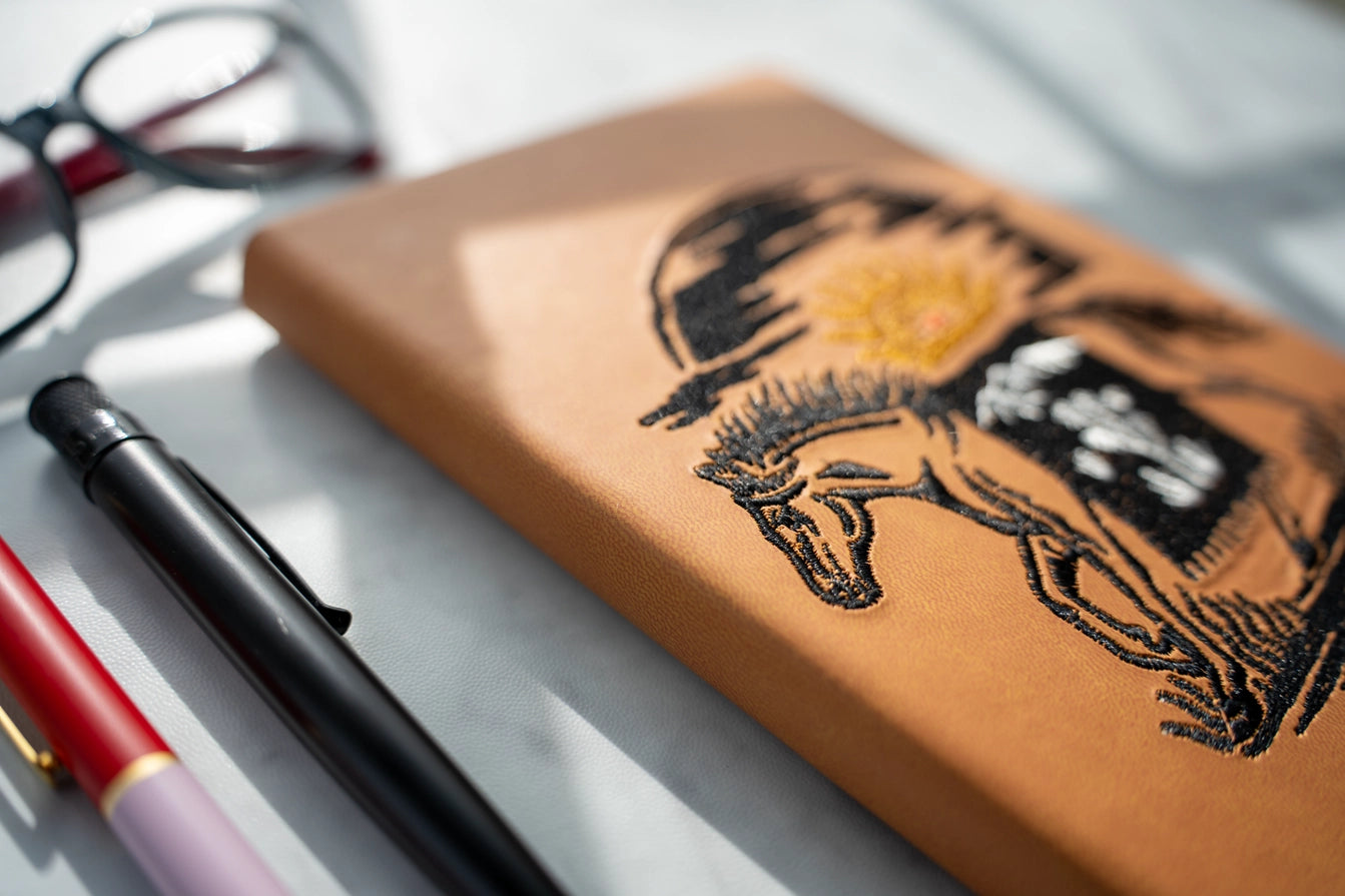 Western Horse Embroidered Notebook Journal