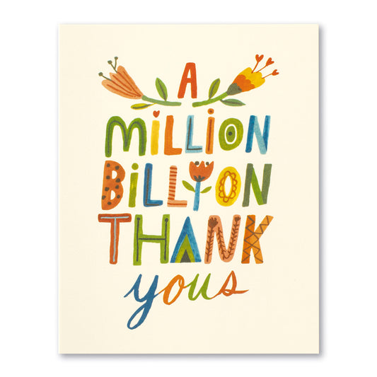 A Million Billion Thank You Card