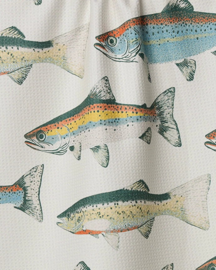 Hooked On Fishing Tea Towel
