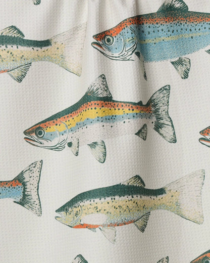 Hooked On Fishing Tea Towel