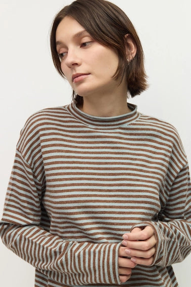 The Cierra Sweater - Brown/Blue