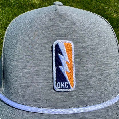 OKC Bolt Logo Patch Hat - Grey Rope Hat