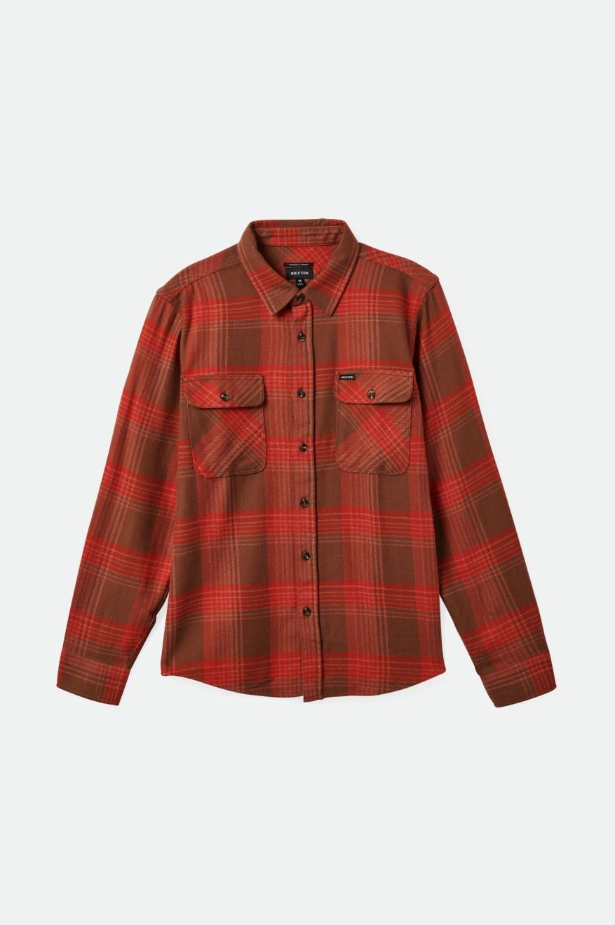 Bowery L/S Flannel - Barn Red/Bison