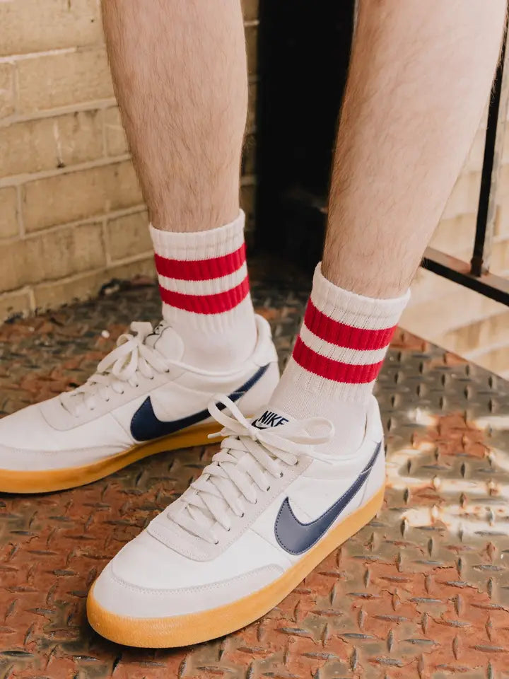 The Mono Stripe Quarter Crew Socks