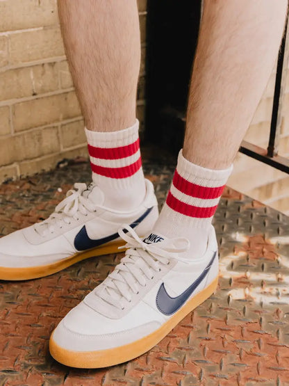 The Mono Stripe Quarter Crew Socks