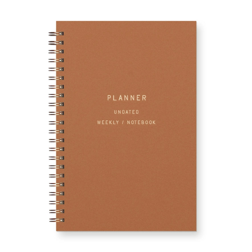 Standard Type Undated Weekly Planner Journal - Copper