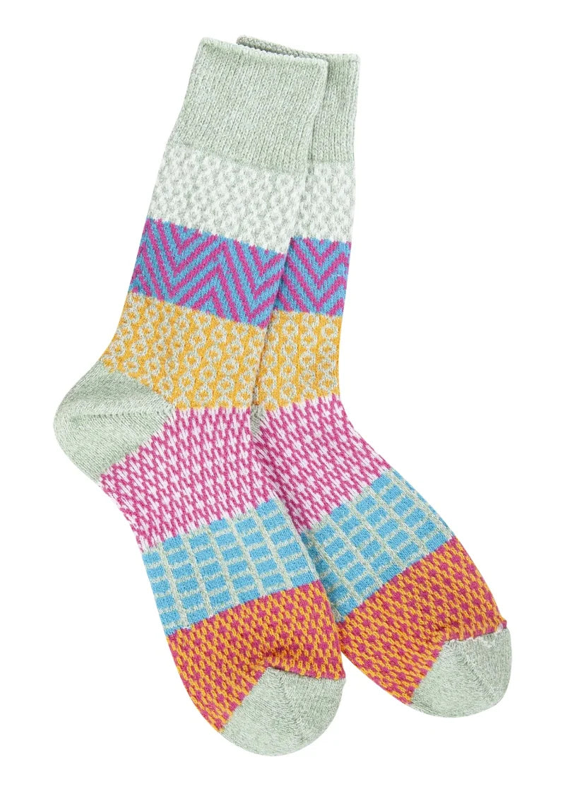 Weekend Gallery Crew Socks - Sage