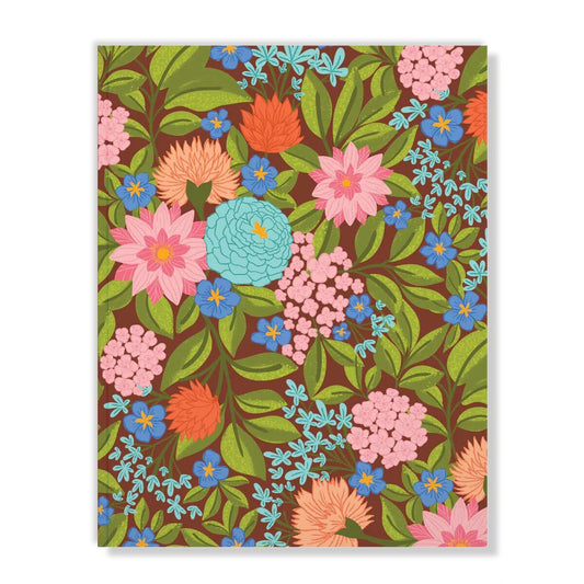 Lush Blooms Medium Layflat Notebook