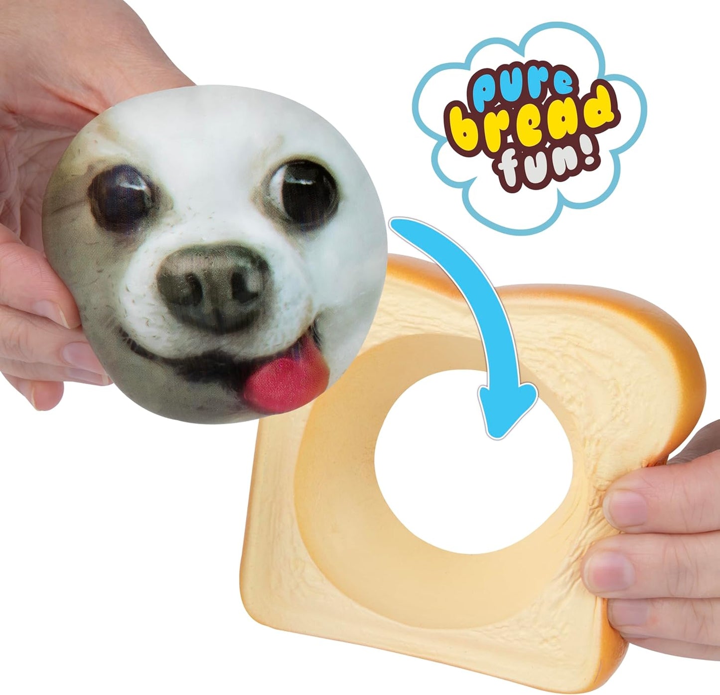 Curiosities Pure Bread Squishy Dog or Cat Face