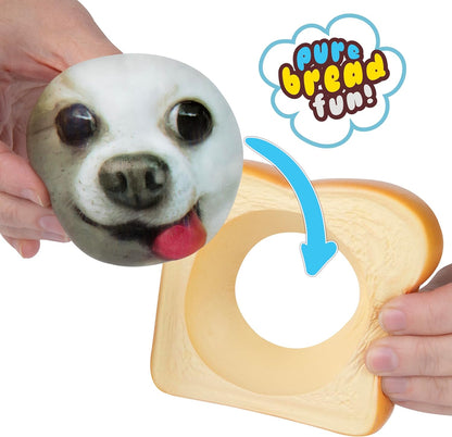 Curiosities Pure Bread Squishy Dog or Cat Face