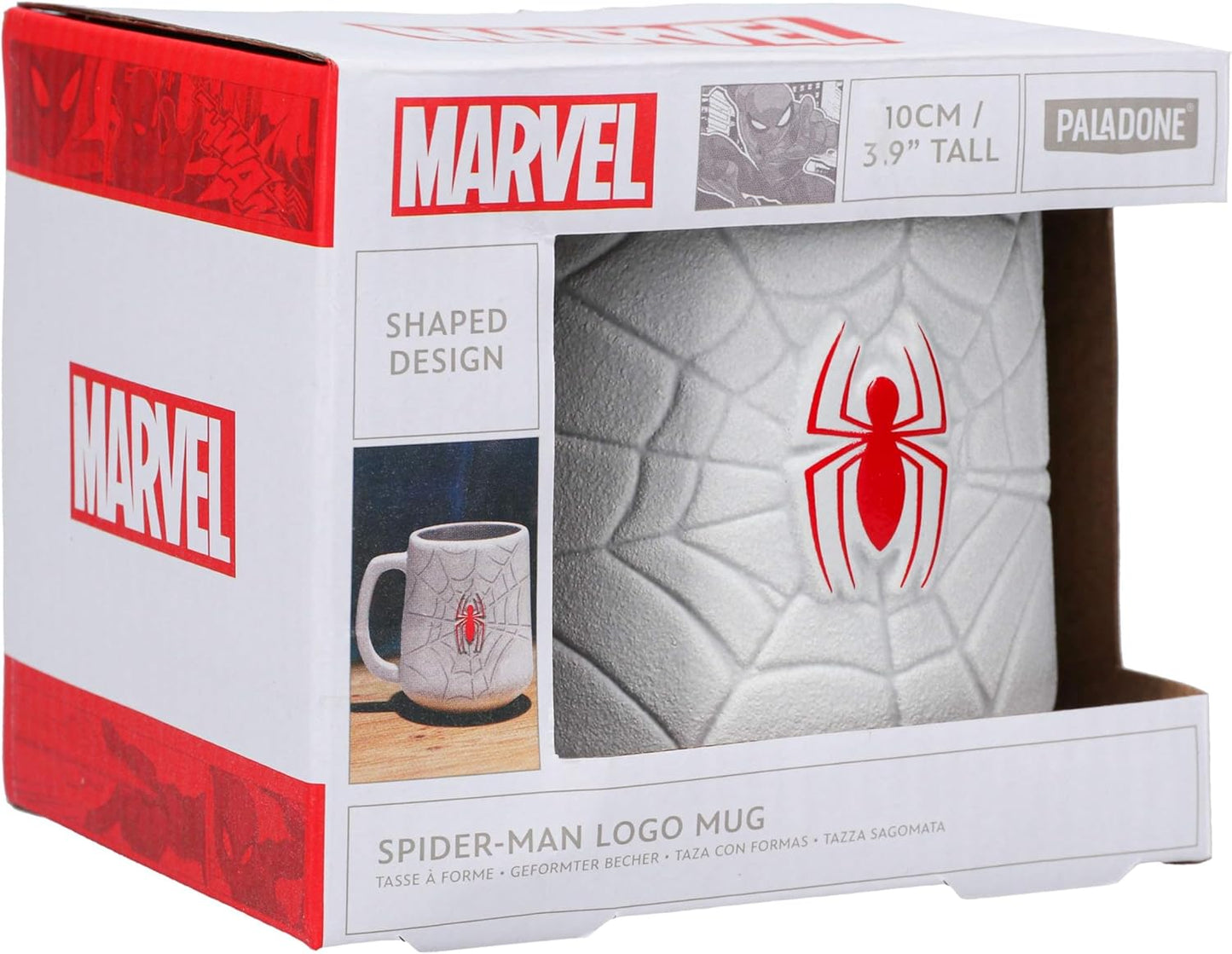 Paladone Spiderman Shaped Mug - 450ml (15 fl oz) Ceramic Mug