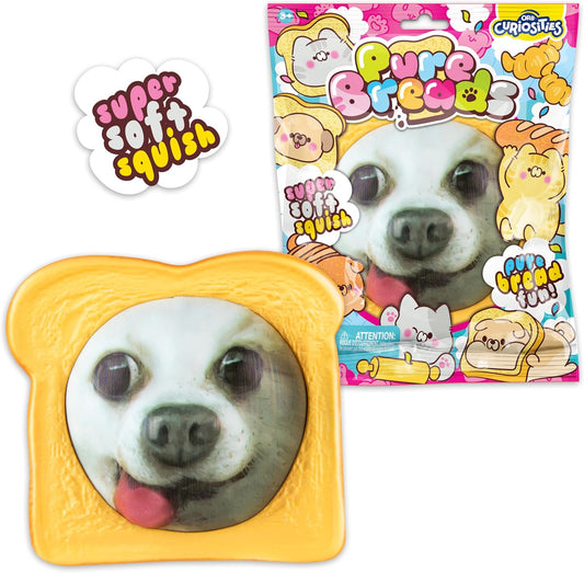 Curiosities Pure Bread Squishy Dog or Cat Face