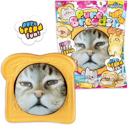 Curiosities Pure Bread Squishy Dog or Cat Face