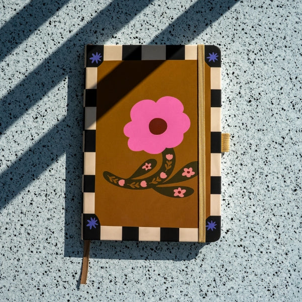 Floral Soft Touch Hardbound Layflat Notebook