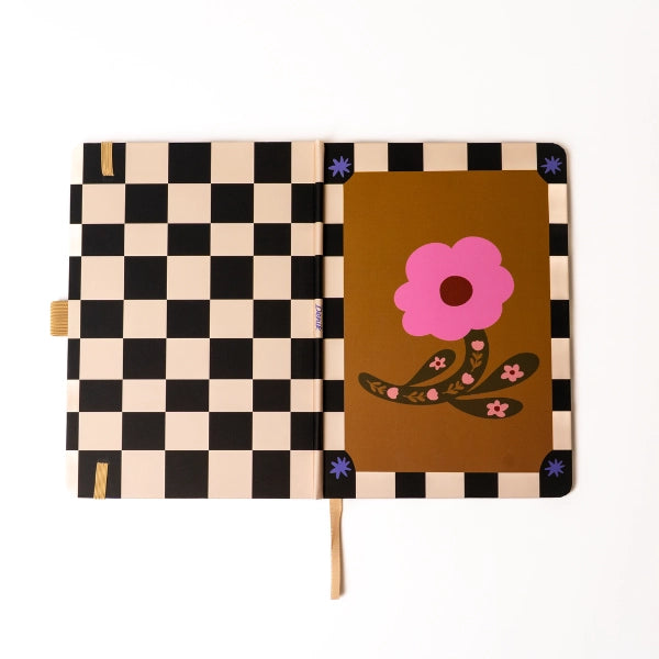Floral Soft Touch Hardbound Layflat Notebook