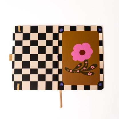 Floral Soft Touch Hardbound Layflat Notebook