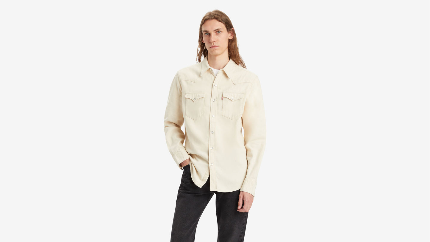 Barstow Western Denim Shirt - Eddlyn Ecru