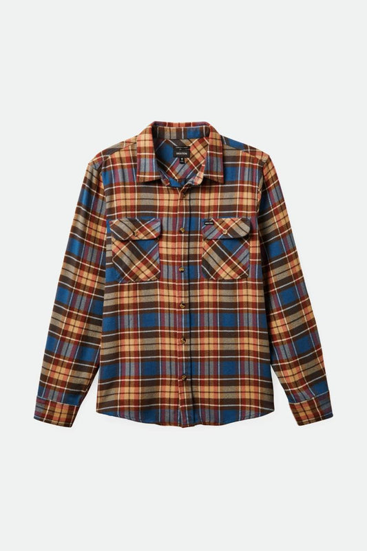 Bowery L/S Flannel - Ocean Blue/Palm Desert/Sand