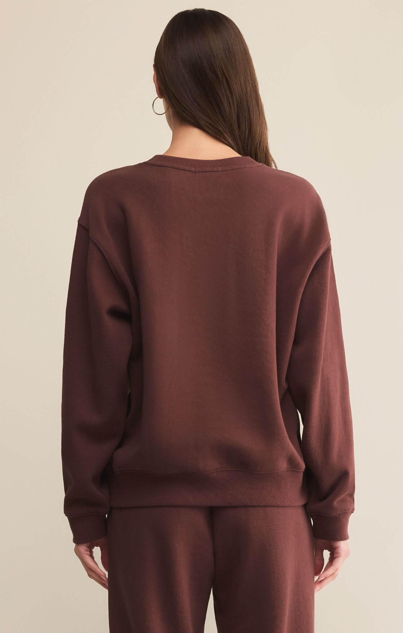 Boyfriend Cotton Sweatshirt - Sandalwood