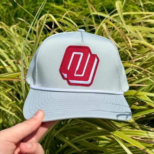 OU Perforated Golf Hat - Grey