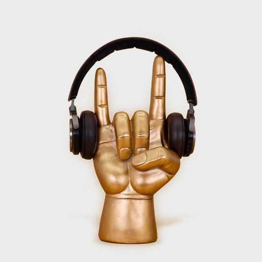Gold Rock On - Headphone Stand