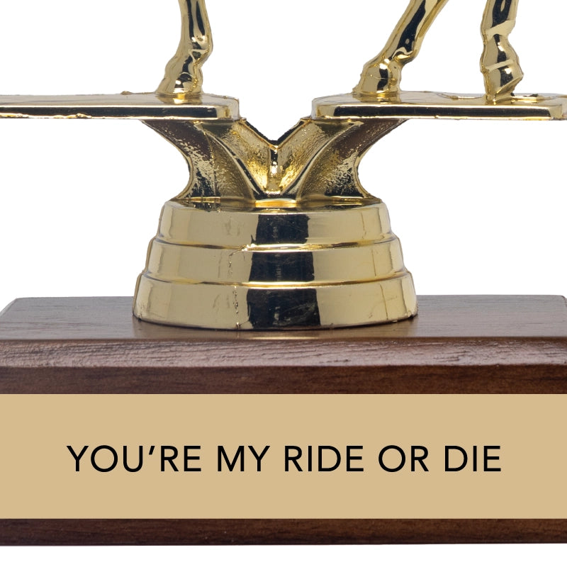 Encouragement Trophy - You're My Ride Or Die