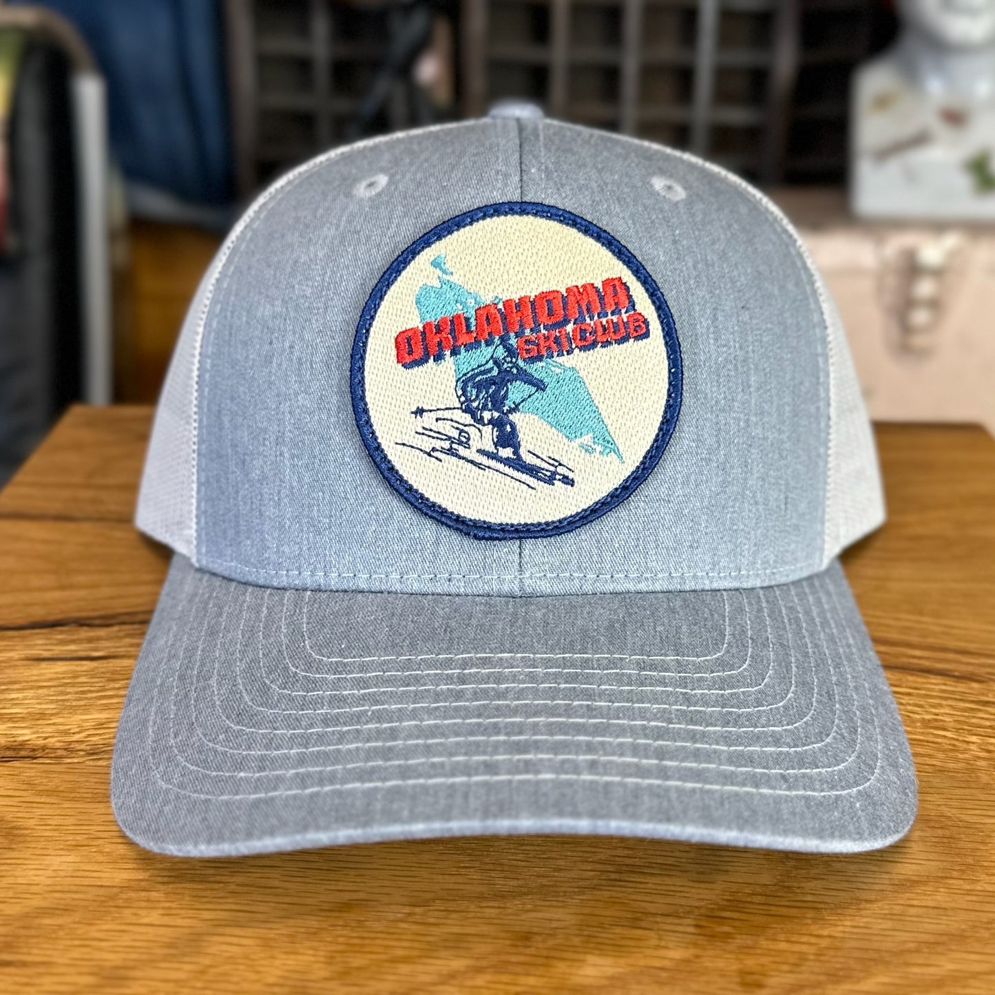 Oklahoma Ski Club Trucker - Grey/Cream