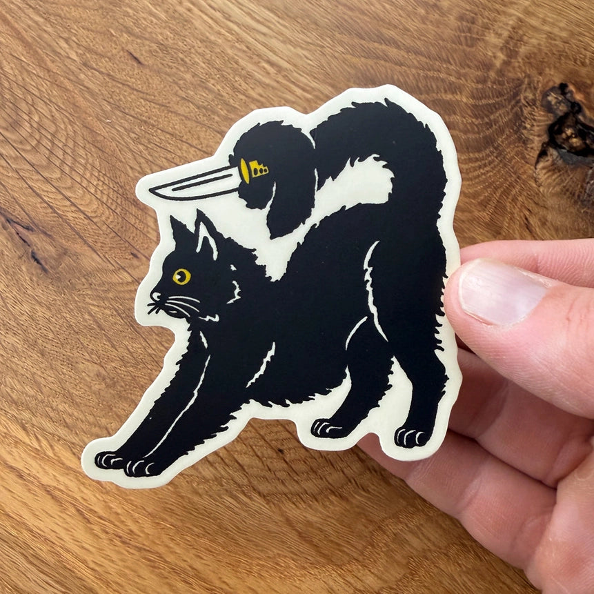 Rat Patrol Tail Curl - Vinyl Cat Sticker 3"