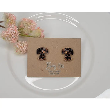 Dachshund Puppy Stud Earrings