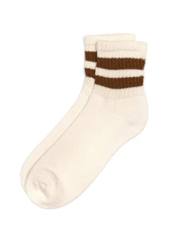The Mono Stripe Quarter Crew Socks