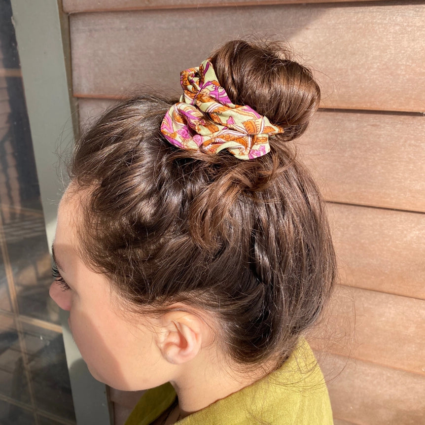 Vintage Silk Scrunchie | Made from Upcycled Silk Scraps