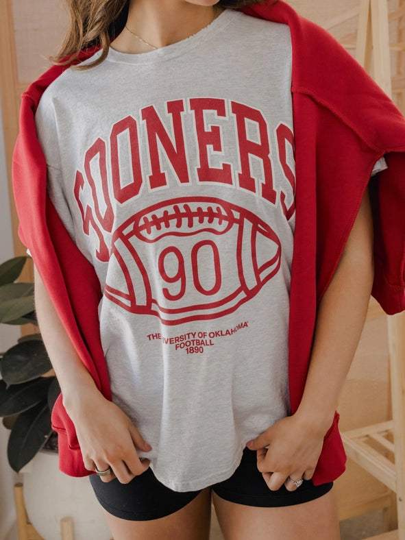 OU Campus Classic Thrifted Tee - Ash Grey