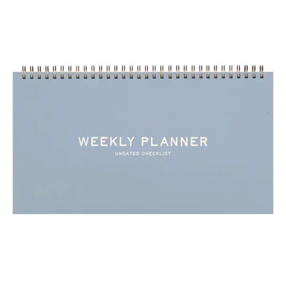 Standard Checklist Undated Weekly Planner - Sky Blue