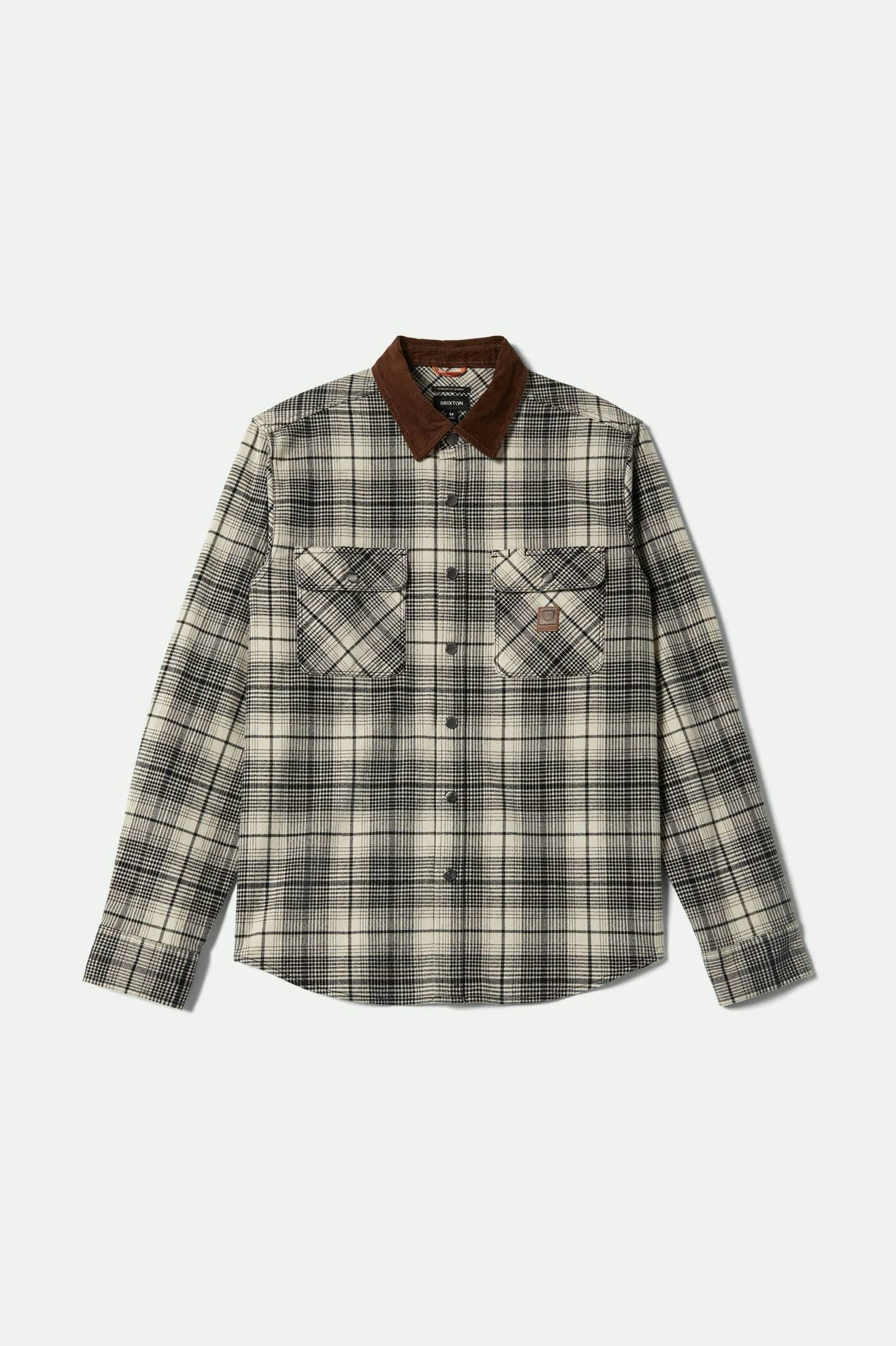 Builders Bowery Perf Flannel - Off White/Black