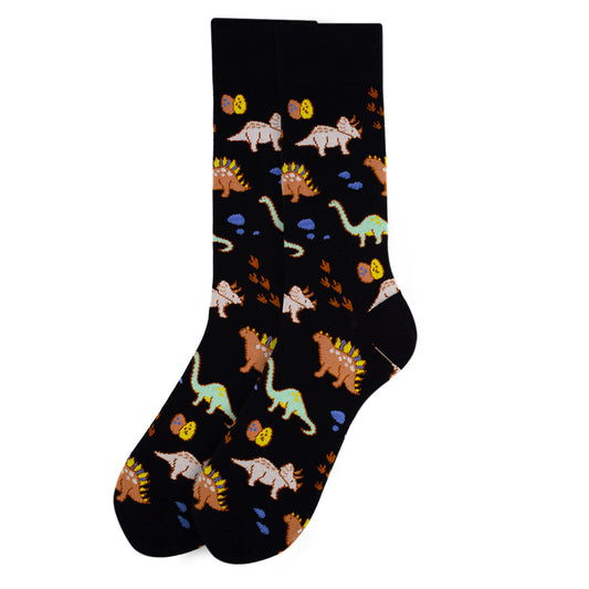 Men's Black Dinosaur Socks