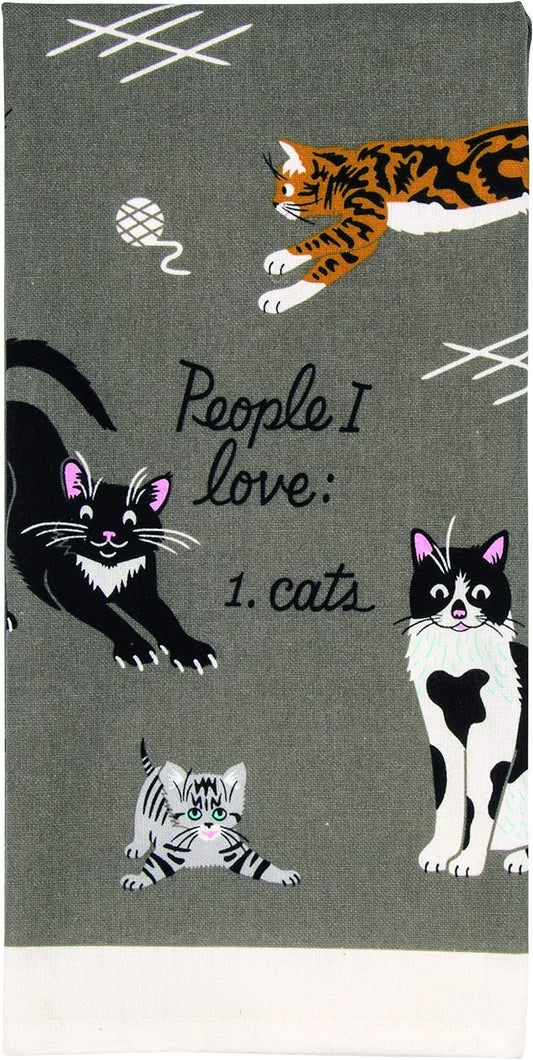 People I Love : Cats Dish Towel