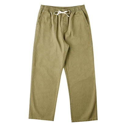 Essential Herringbone Jam Pant - Olive