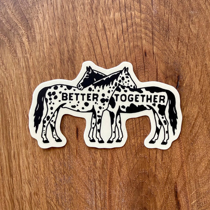 Better Together Horses Sticker 3"