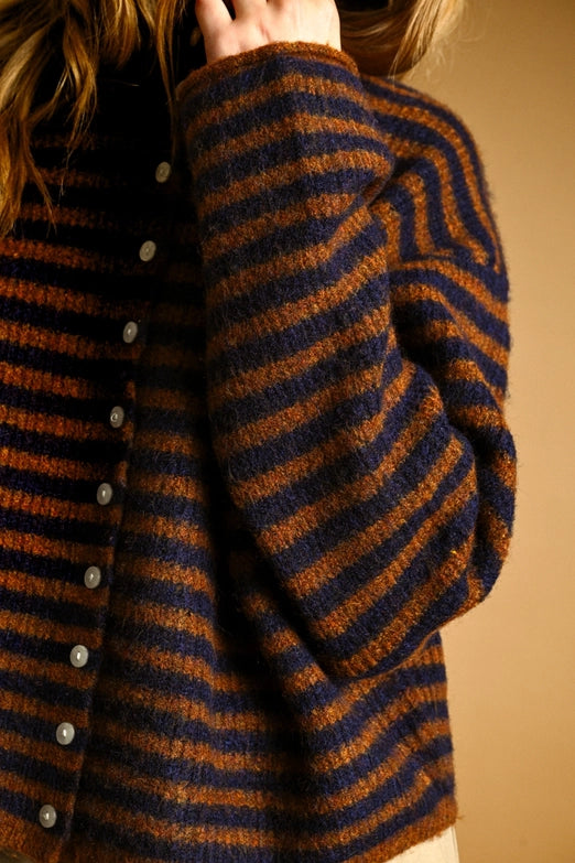 Striped Sweater Cardigan