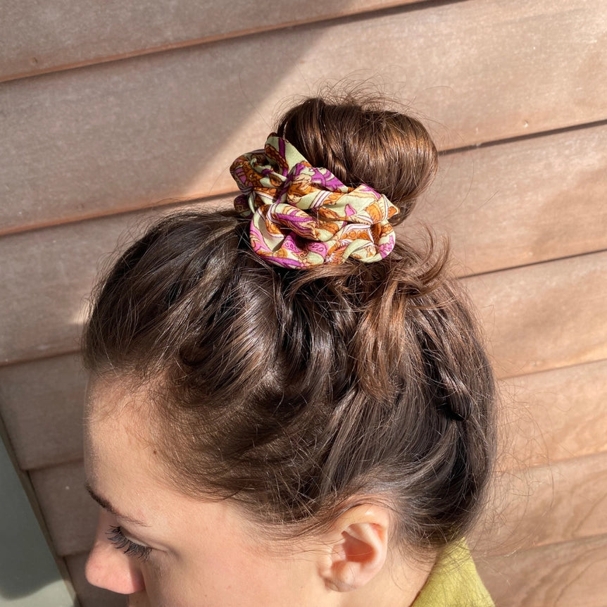 Vintage Silk Scrunchie | Made from Upcycled Silk Scraps