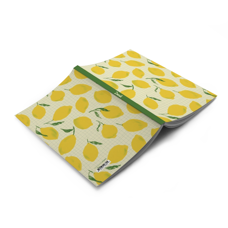 Lemon Grid Classic Layflat Notebook