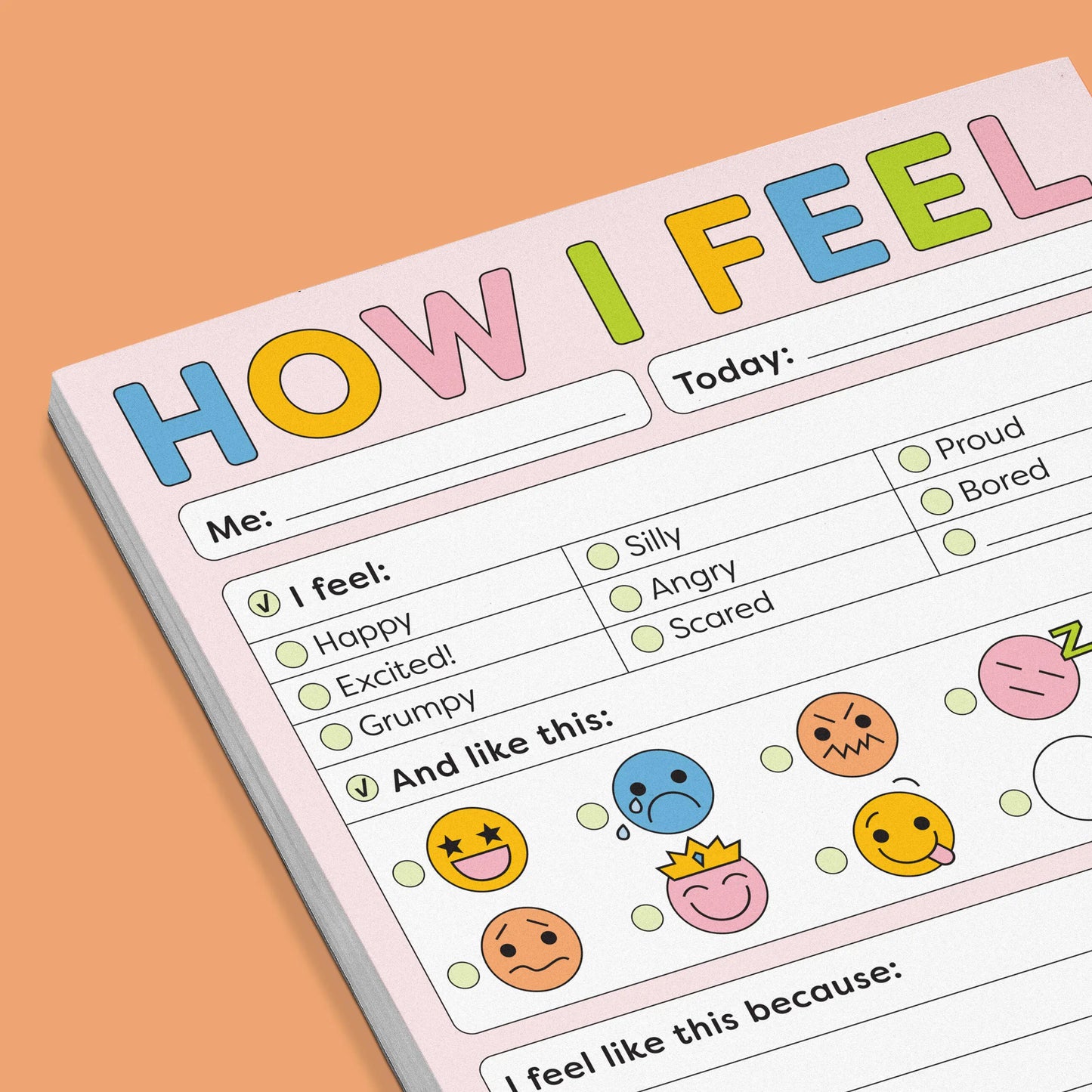 How I Feel Today Playtime Pad with Sticker Sheet