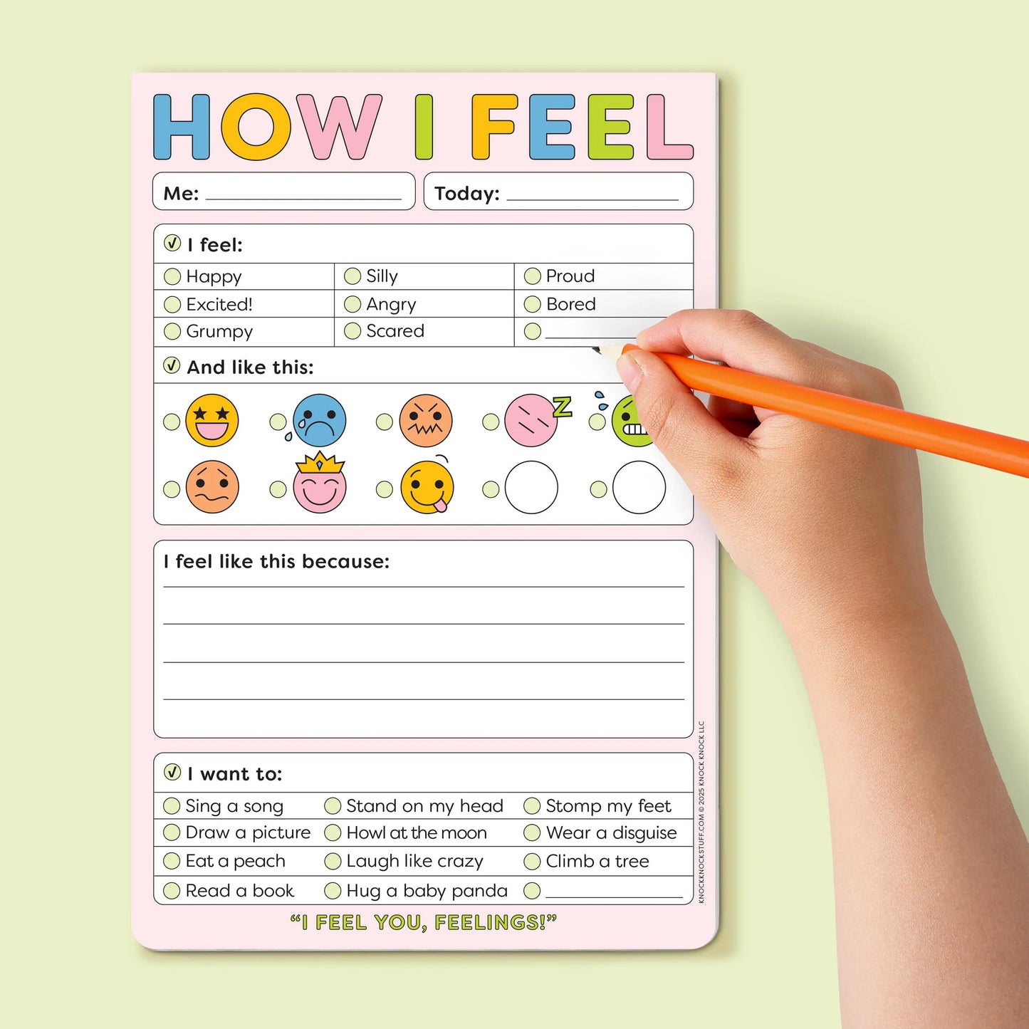 How I Feel Today Playtime Pad with Sticker Sheet