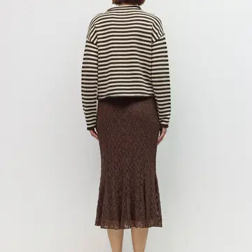 The Cecelia Cardigan - Brown/Cream