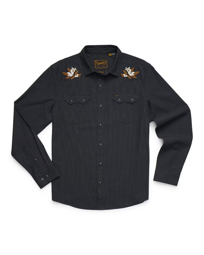 Crosscut Deluxe L/S - Orange Blossoms - Antique Black