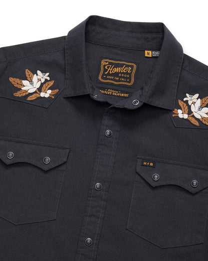 Crosscut Deluxe L/S - Orange Blossoms - Antique Black