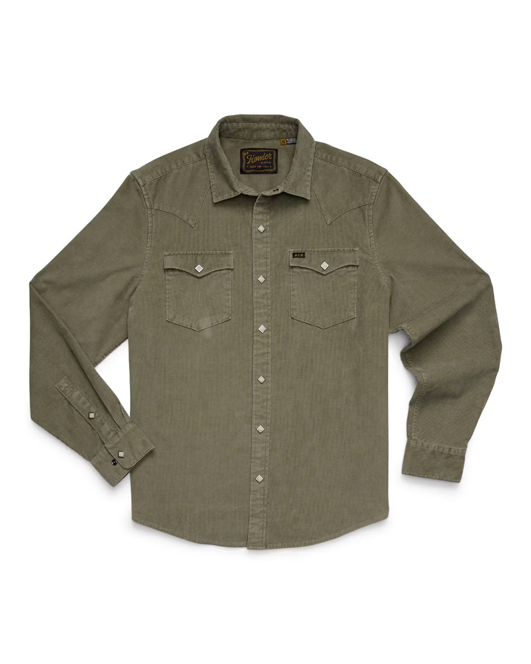 Banning Corduroy Snapshirt - Aloe