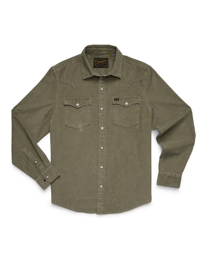 Banning Corduroy Snapshirt - Aloe